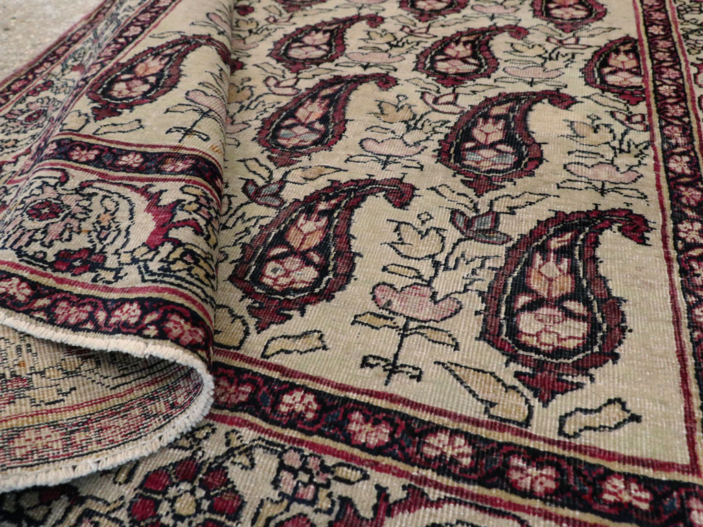 Antique Persian Lavar Kerman Rug, No.13384 - Staging