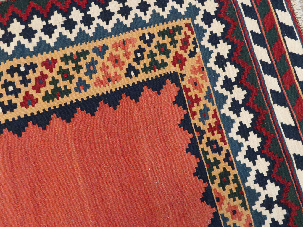 Vintage Persian Pictorial Kilim, No.13396 - Staging