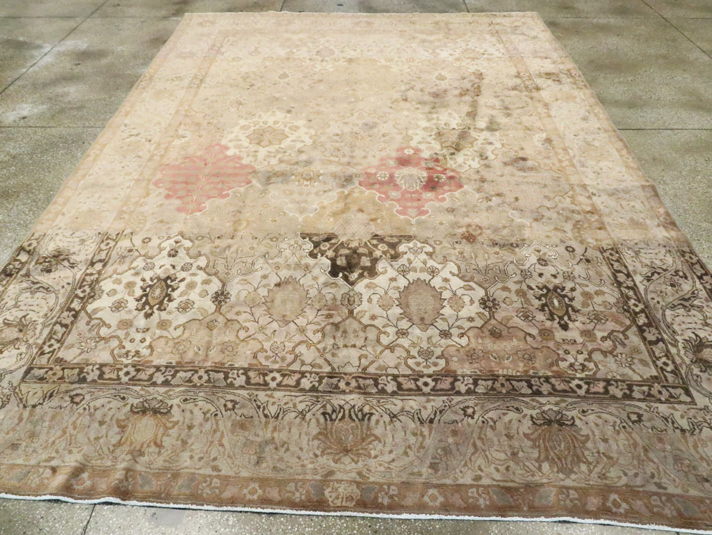 Antique Persian Tabriz Carpet, No.13411 - Staging