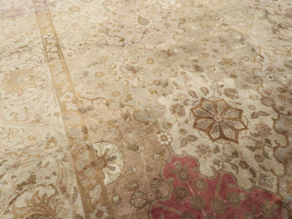 Antique Persian Tabriz Carpet, No.13411 - Staging