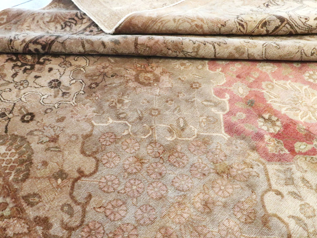 Antique Persian Tabriz Carpet, No.13411 - Staging