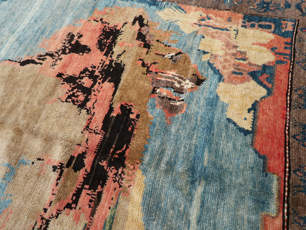 Vintage Persian Gabbeh Pictorial Rug, No.13419 - Staging