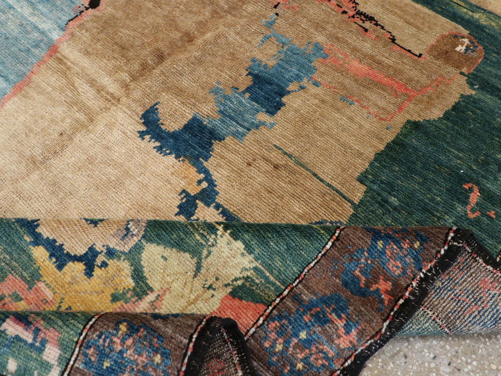 Vintage Persian Gabbeh Pictorial Rug, No.13419 - Staging