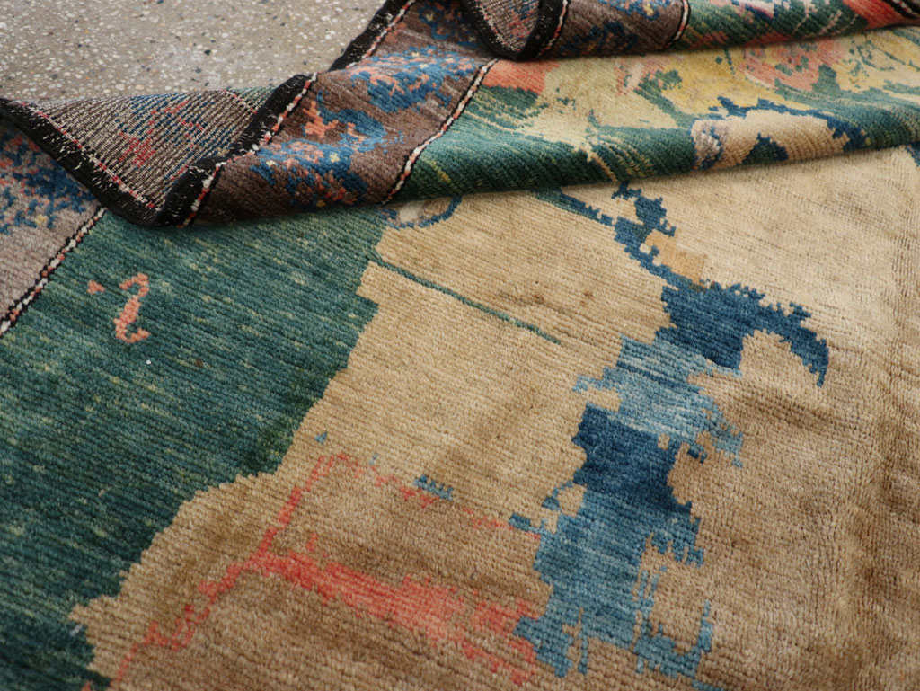 Vintage Persian Gabbeh Pictorial Rug, No.13419 - Staging