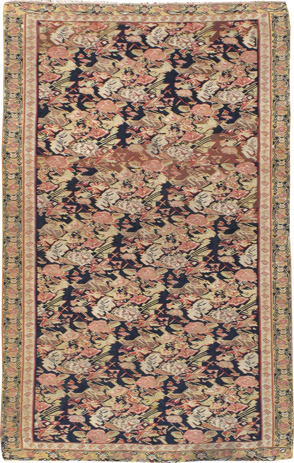 Antique Persian Senneh Kilim, No.13433 - Staging