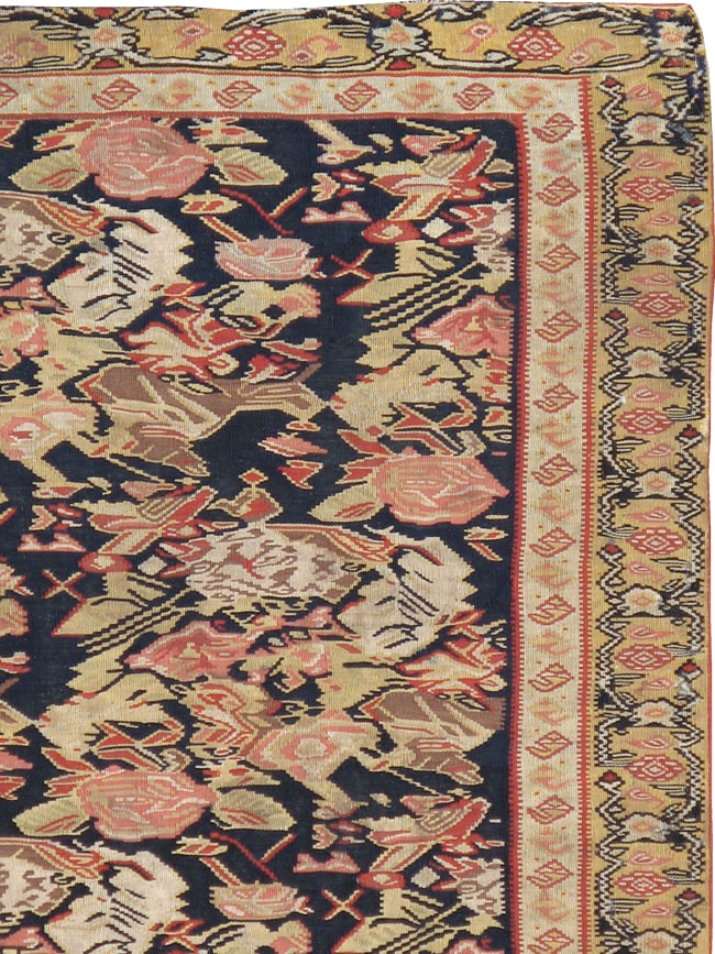 Antique Persian Senneh Kilim, No.13433 - Staging