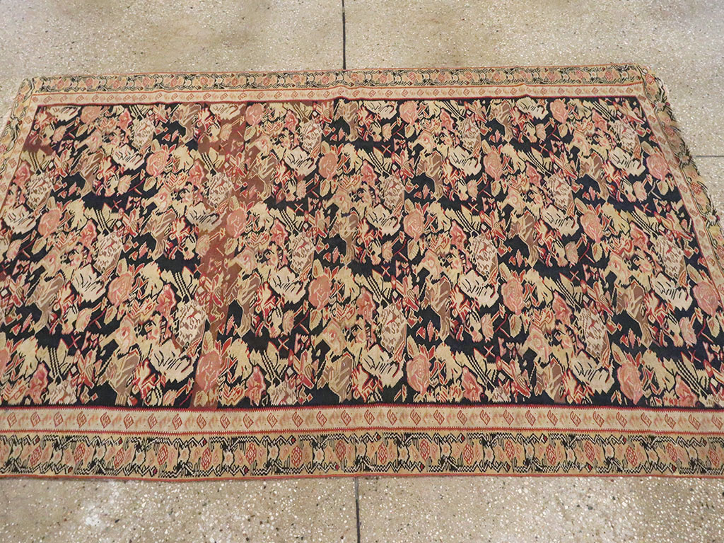 Antique Persian Senneh Kilim, No.13433 - Staging