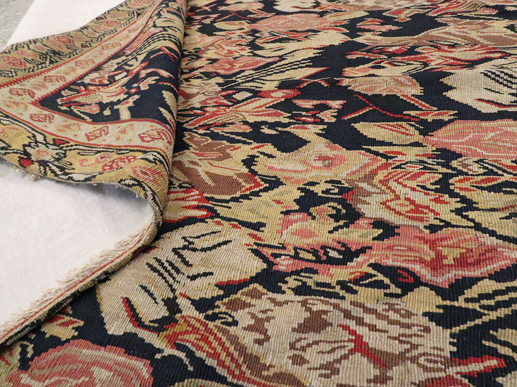 Antique Persian Senneh Kilim, No.13433 - Staging