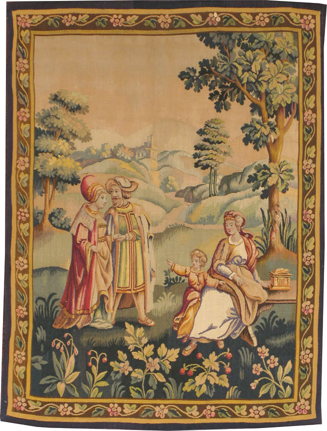 Antique French Tapestry, No.13436 - Staging
