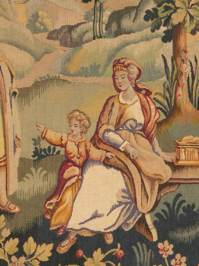 Antique French Tapestry, No.13436 - Staging