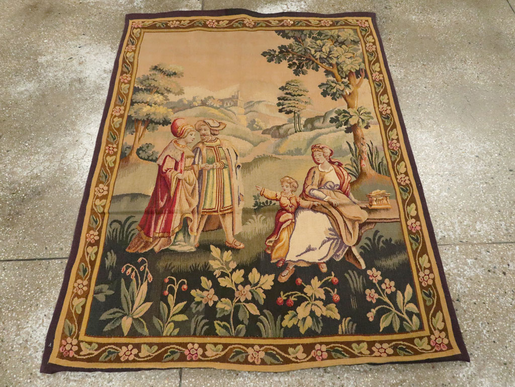 Antique French Tapestry, No.13436 - Staging