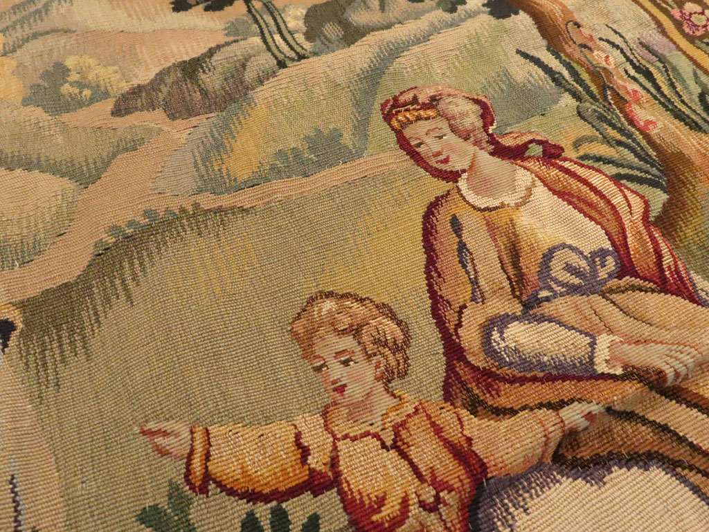 Antique French Tapestry, No.13436 - Staging