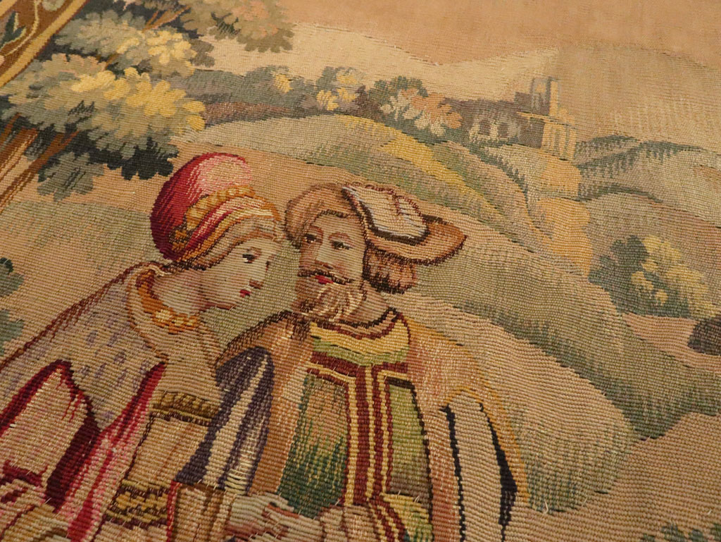 Antique French Tapestry, No.13436 - Staging