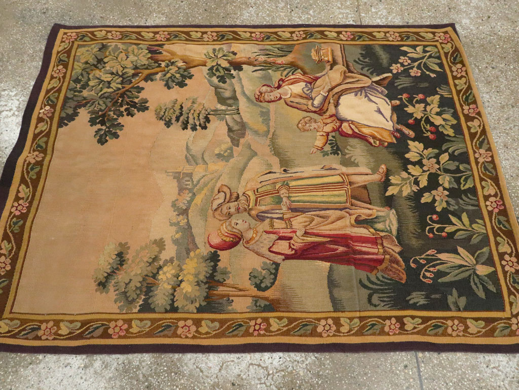 Antique French Tapestry, No.13436 - Staging