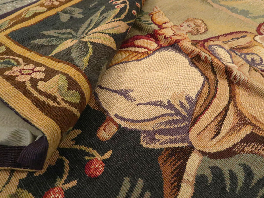 Antique French Tapestry, No.13436 - Staging