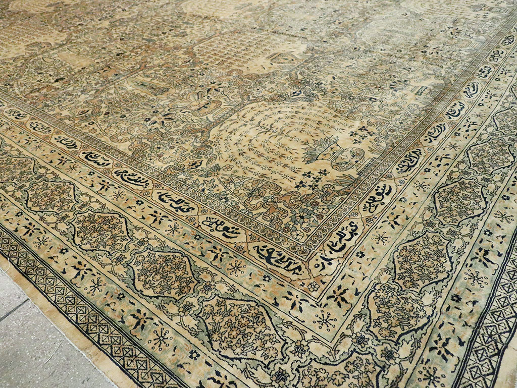 Vintage Indian Lahore Oversize Carpet, No.13446 - Staging