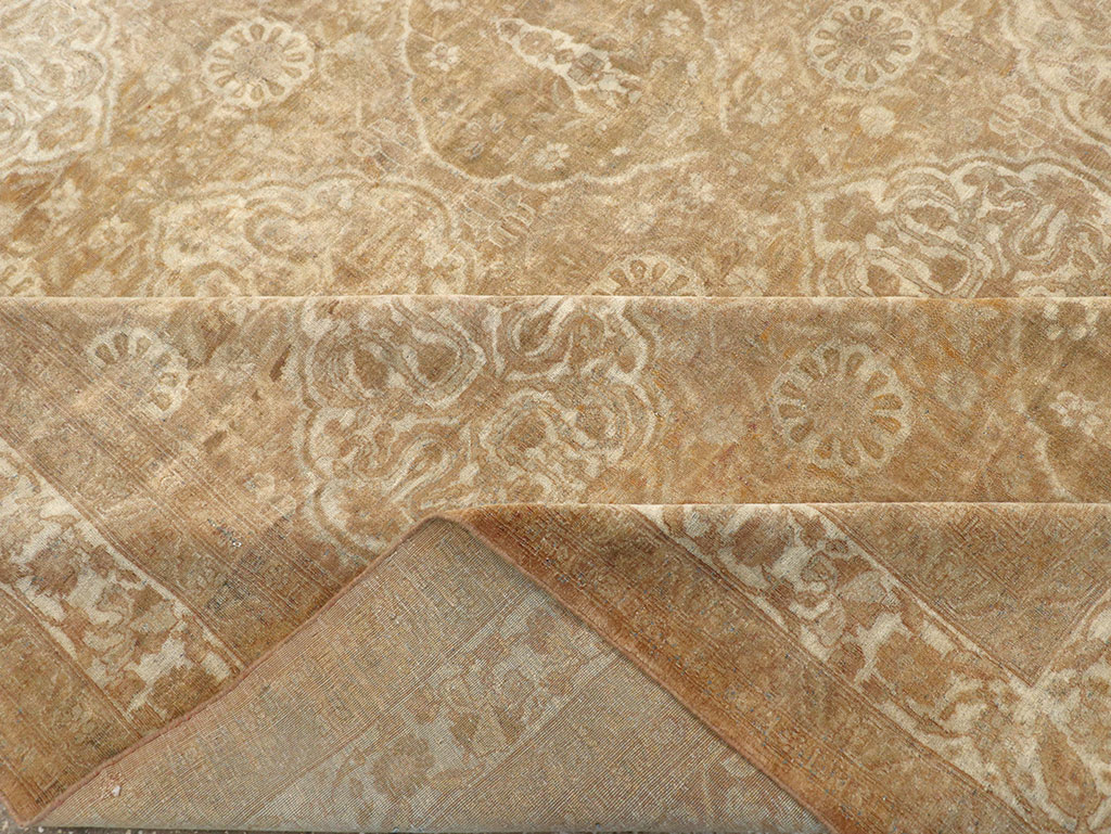 Antique Indian Agra Square Room Size Carpet, No.13455 - Staging