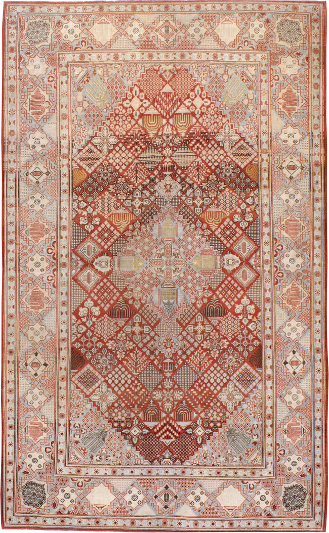 Vintage Persian Kashan Rug, No.13477 - Staging