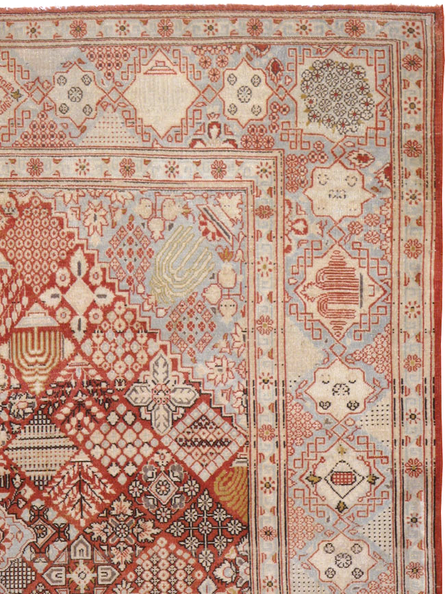 Vintage Persian Kashan Rug, No.13477 - Staging