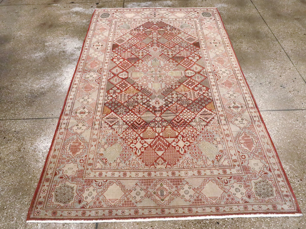 Vintage Persian Kashan Rug, No.13477 - Staging