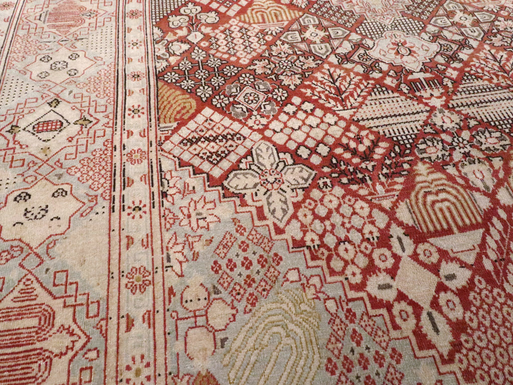 Vintage Persian Kashan Rug, No.13477 - Staging