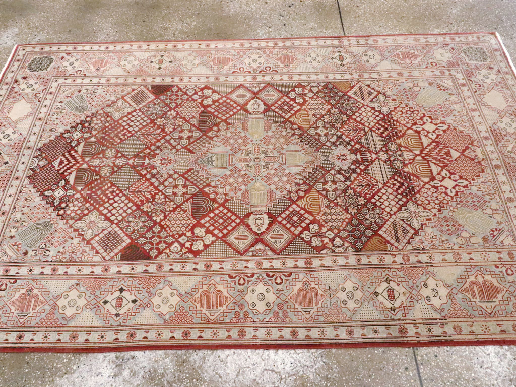 Vintage Persian Kashan Rug, No.13477 - Staging