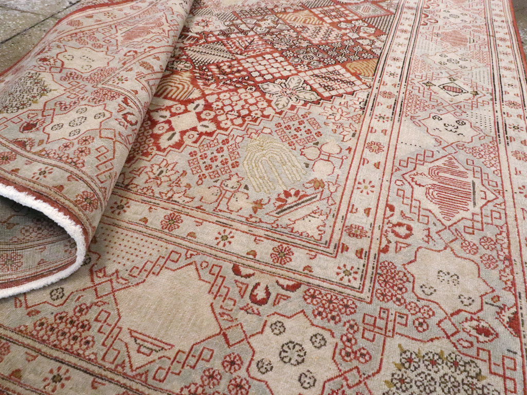 Vintage Persian Kashan Rug, No.13477 - Staging