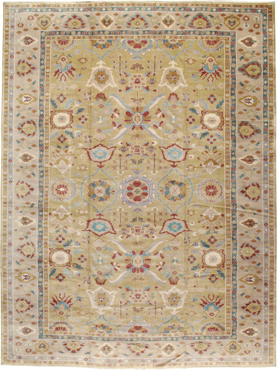 Modern Turkish Oushak Large Carpet, No.13488 - Staging