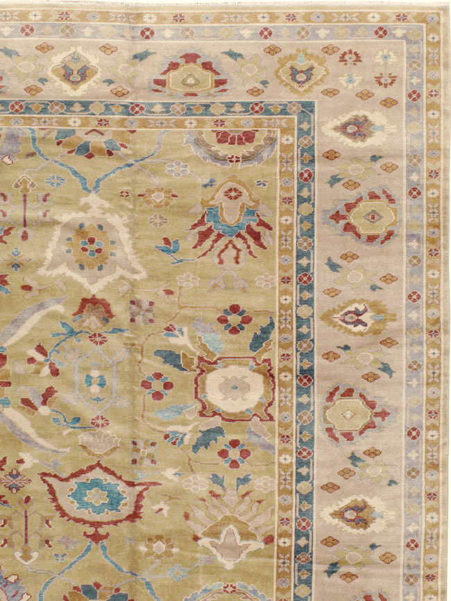 Modern Turkish Oushak Large Carpet, No.13488 - Staging