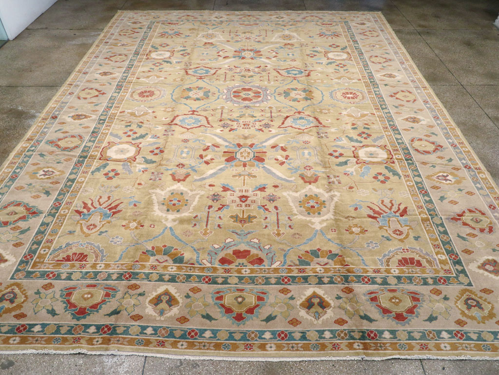 Modern Turkish Oushak Large Carpet, No.13488 - Staging