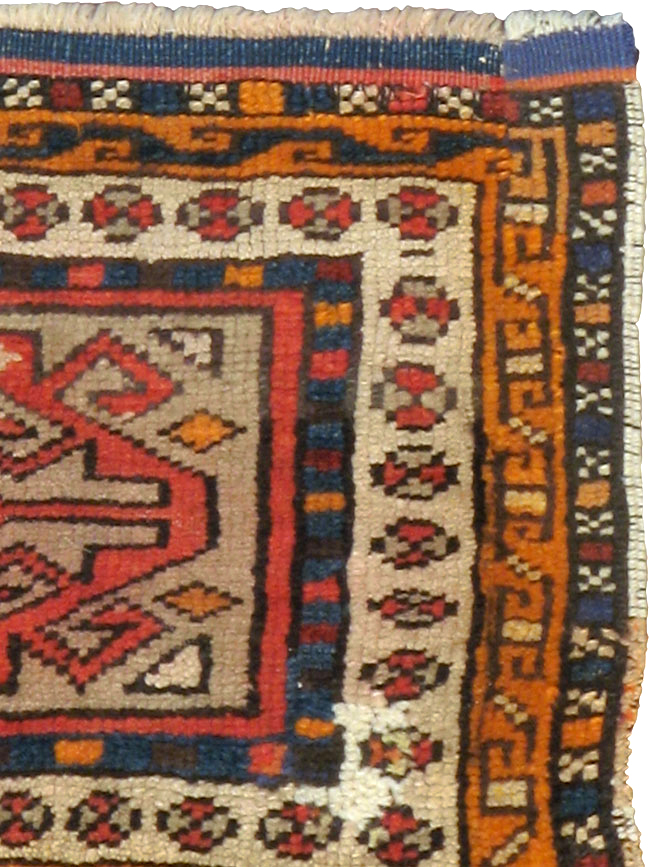 Antique Kurdish Persian Rug (Pair: 1 of 2), No.13497 - Staging