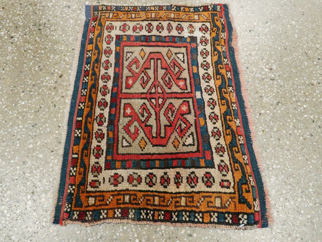 Antique Kurdish Persian Rug (Pair: 1 of 2), No.13497 - Staging