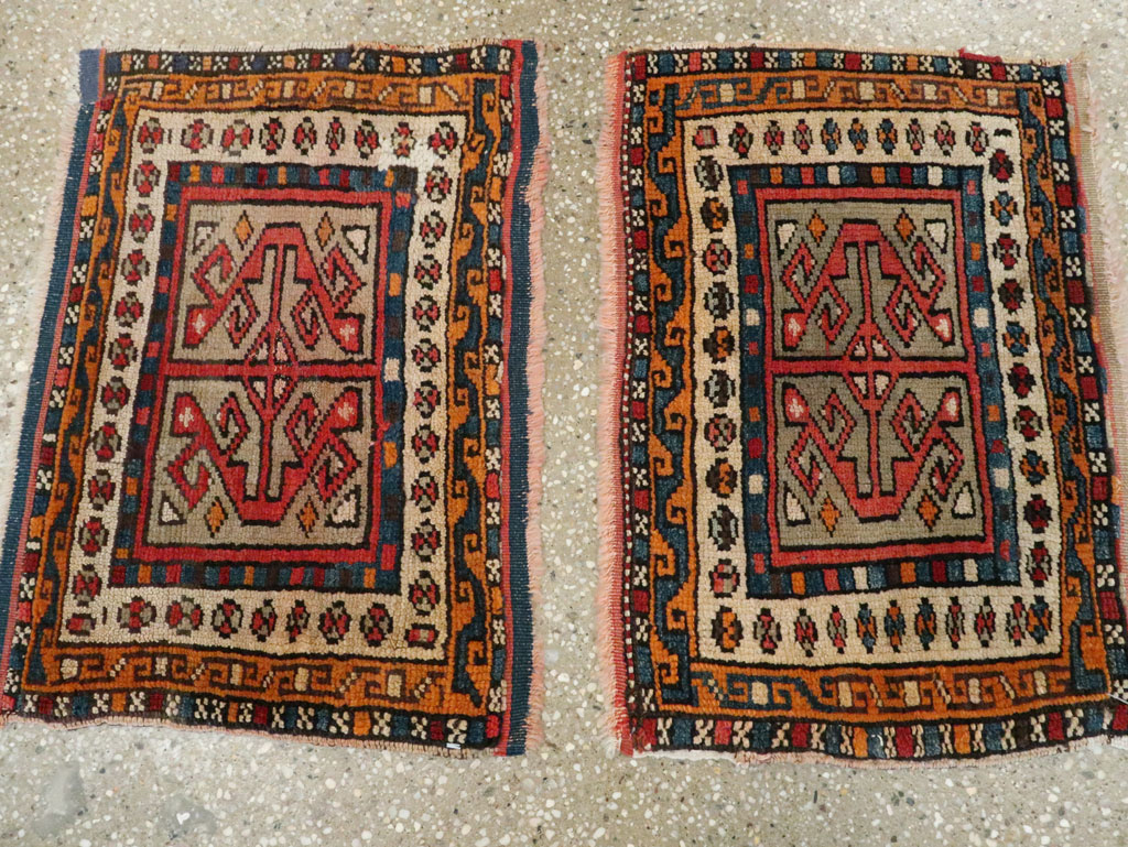 Antique Kurdish Persian Rug (Pair: 1 of 2), No.13497 - Staging