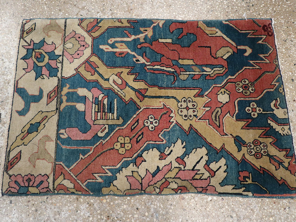 Antique Indian Larestan Sampler Rug, No.13498 - Staging