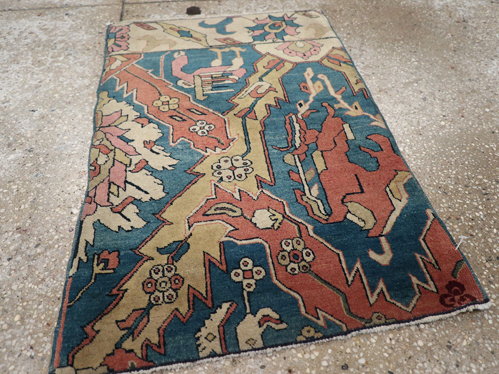 Antique Indian Larestan Sampler Rug, No.13498 - Staging