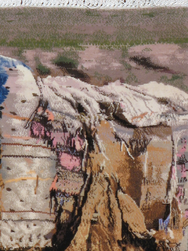 Modern Persian Tabriz Pictorial Rug, No.13517 - Staging