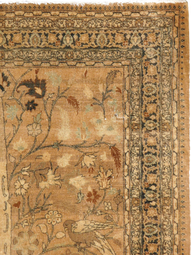 Antique Persian Tabriz Pictorial Carpet, No.13541 - Staging