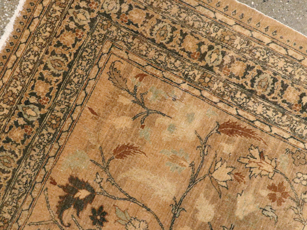 Antique Persian Tabriz Pictorial Carpet, No.13541 - Staging