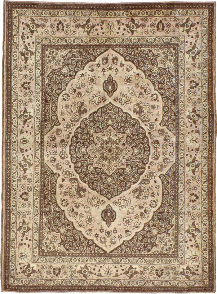 Antique Persian Tabriz Rug, No.13557 - Staging