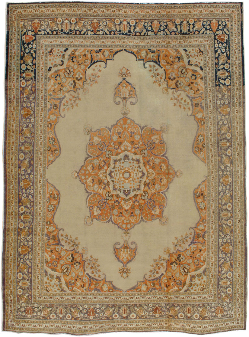 Antique Persian Tabriz Carpet, No.13585 - Staging
