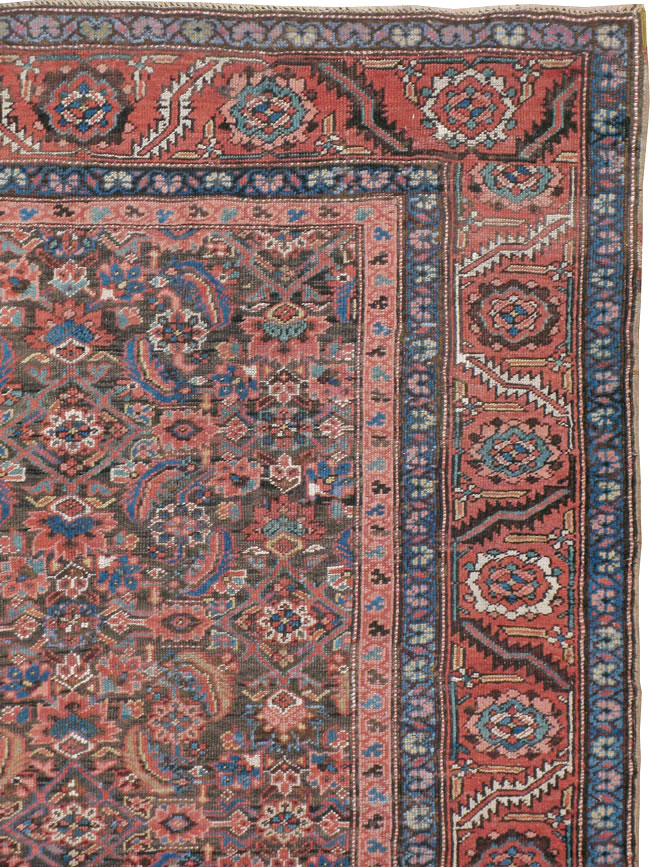 Antique Persian Bakshaish Carpet, No.13629 - Staging