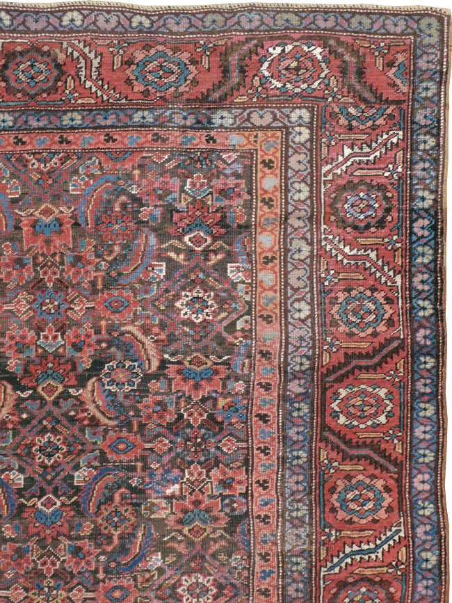 Antique Persian Bakshaish Carpet, No.13629 - Staging