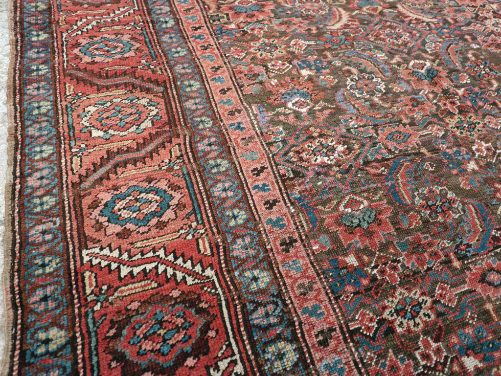 Antique Persian Bakshaish Carpet, No.13629 - Staging