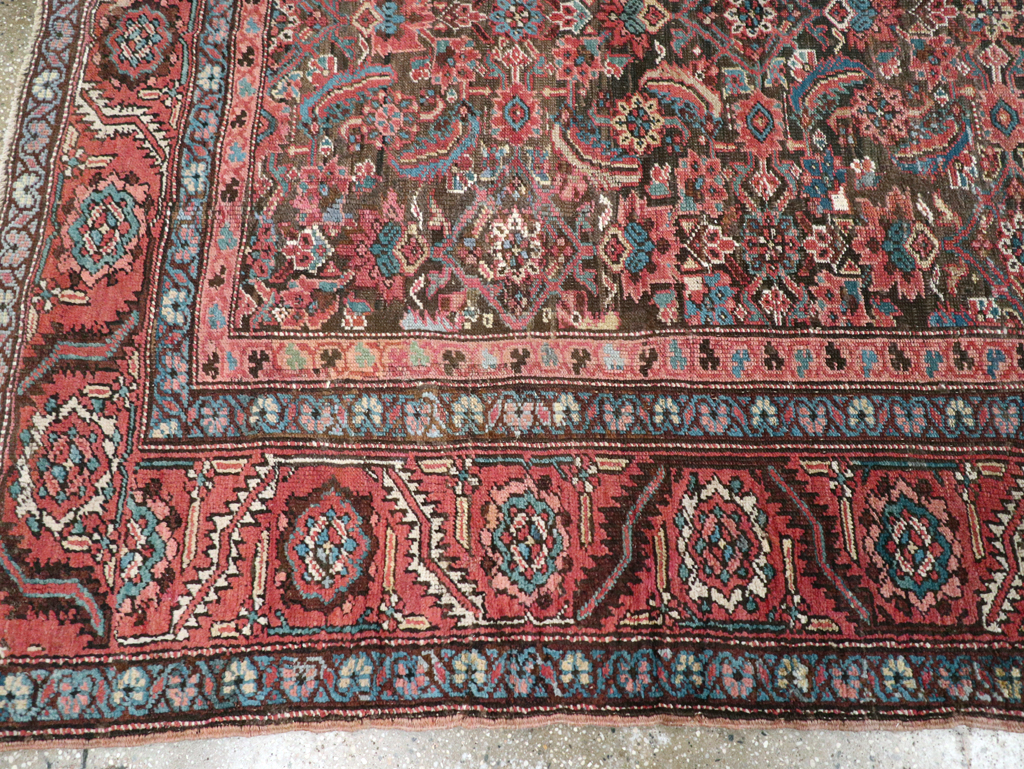 Antique Persian Bakshaish Carpet, No.13629 - Staging
