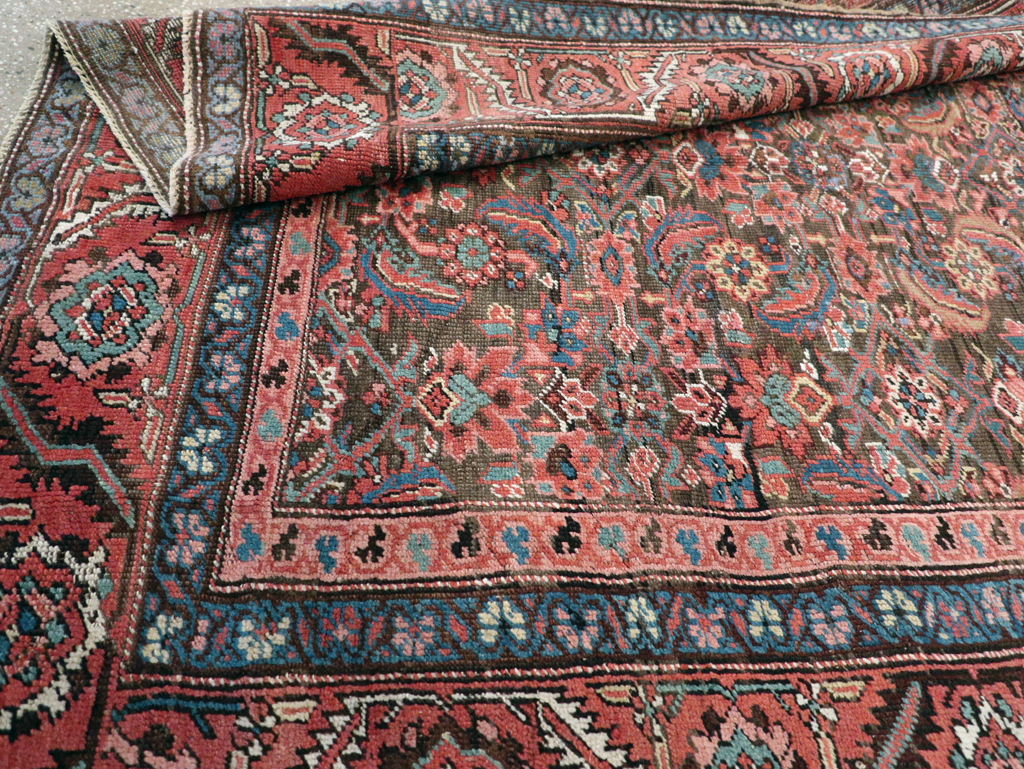 Antique Persian Bakshaish Carpet, No.13629 - Staging