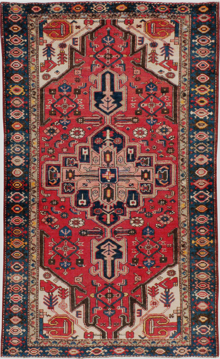 Vintage Persian Malayer Rug, No.13647 - Staging