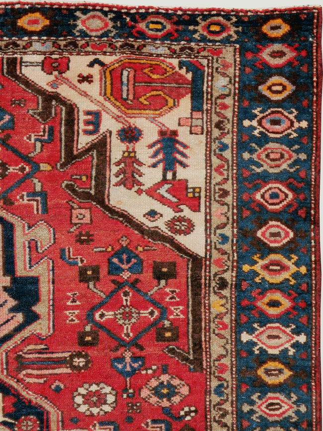 Vintage Persian Malayer Rug, No.13647 - Staging