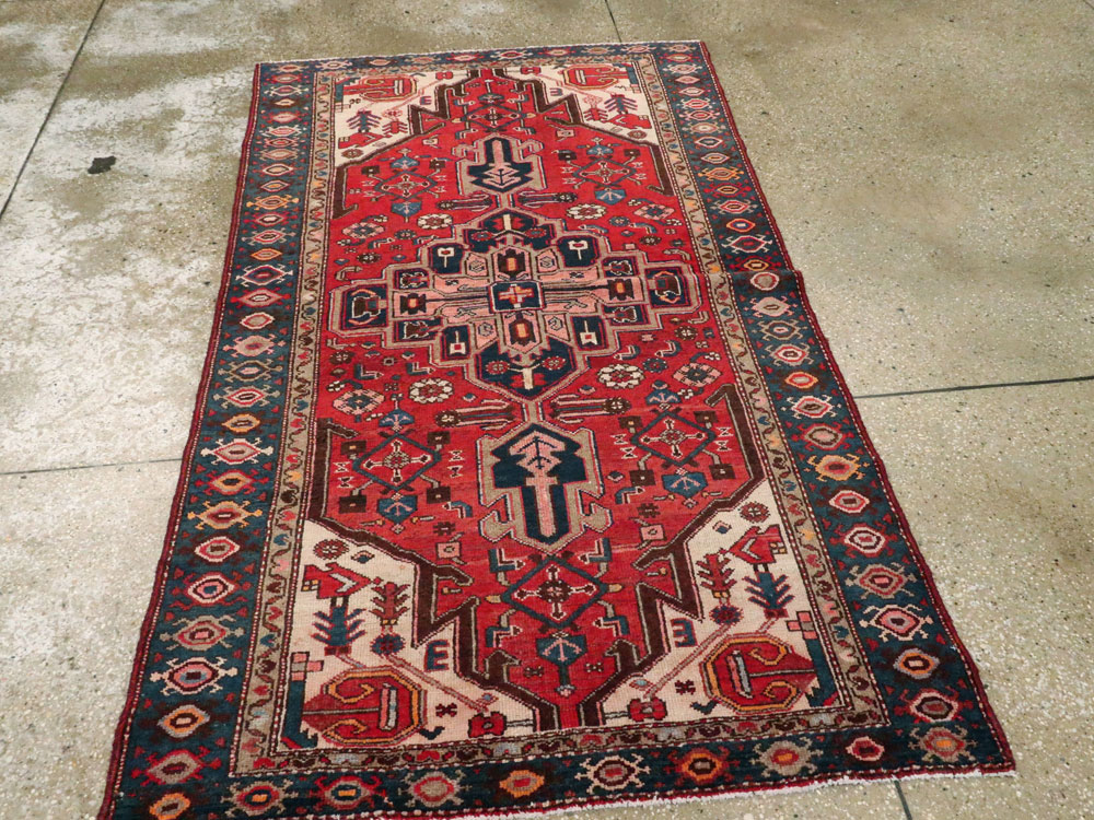 Vintage Persian Malayer Rug, No.13647 - Staging