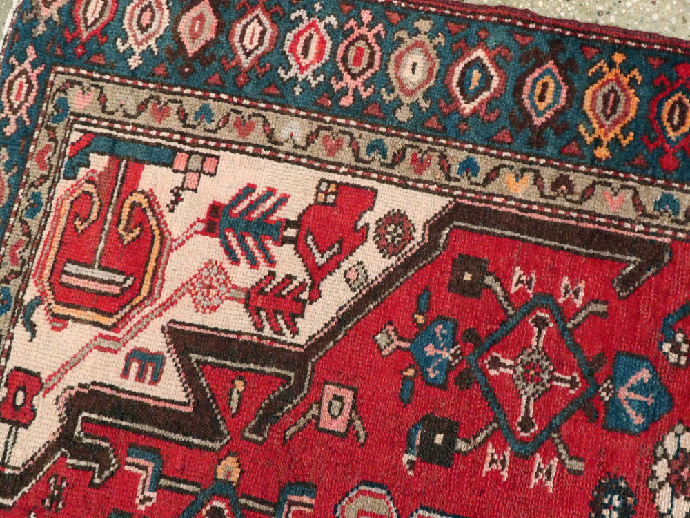 Vintage Persian Malayer Rug, No.13647 - Staging