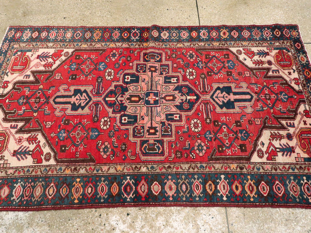 Vintage Persian Malayer Rug, No.13647 - Staging